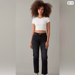 NWT American Eagle Super High Rise Ankle Straight Jeans